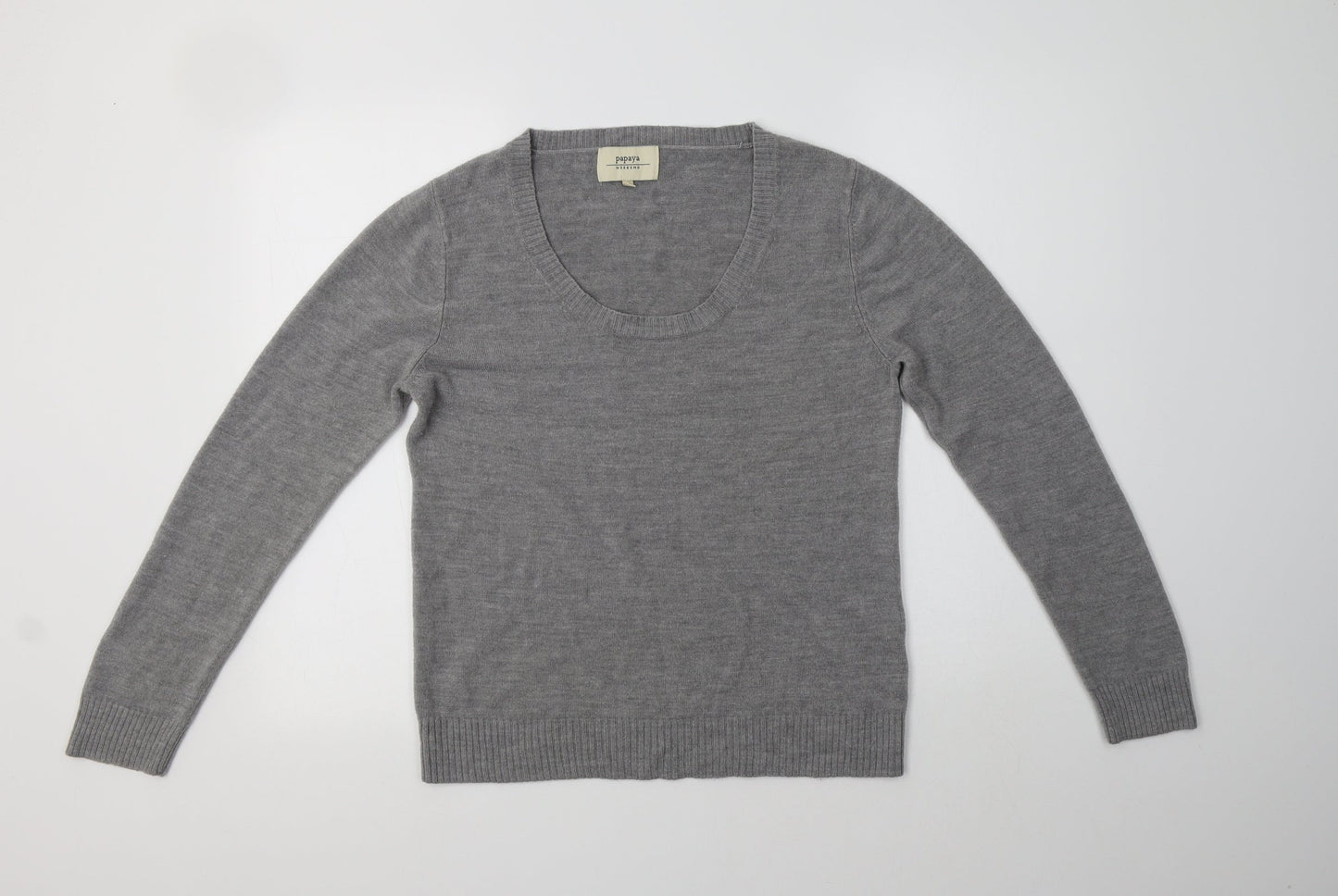 Womens UK Size 14 Papaya Grey Pullover Jumper