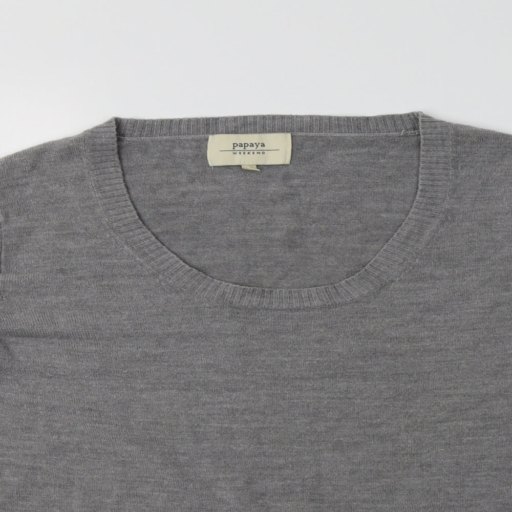 Womens UK Size 14 Papaya Grey Pullover Jumper