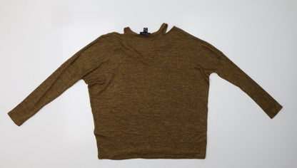 Womens UK Size S New Look Brown Pullover Jumper