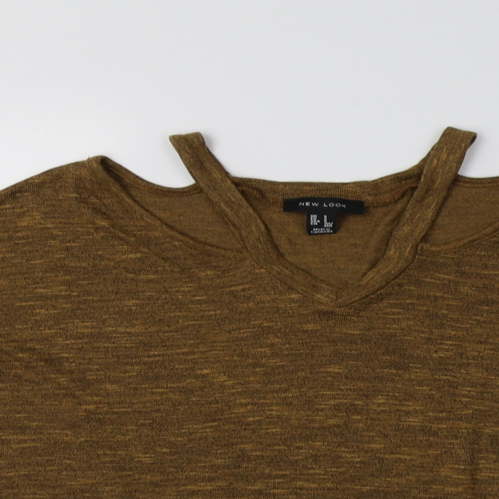 Womens UK Size S New Look Brown Pullover Jumper