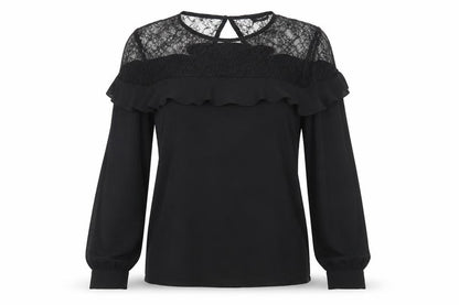 Womens UK Size 8 New Look Black Basic Blouse