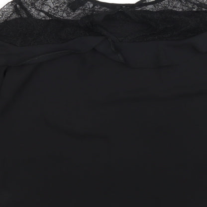 Womens UK Size 8 New Look Black Basic Blouse