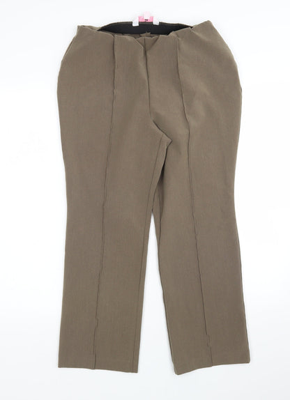 Womens UK Size 10 Julipa Regular Fit  Brown Trousers