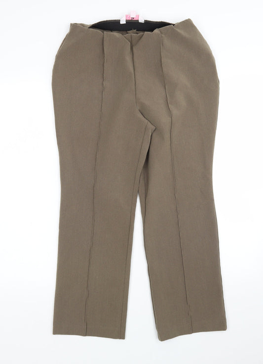 Womens UK Size 10 Julipa Regular Fit  Brown Trousers