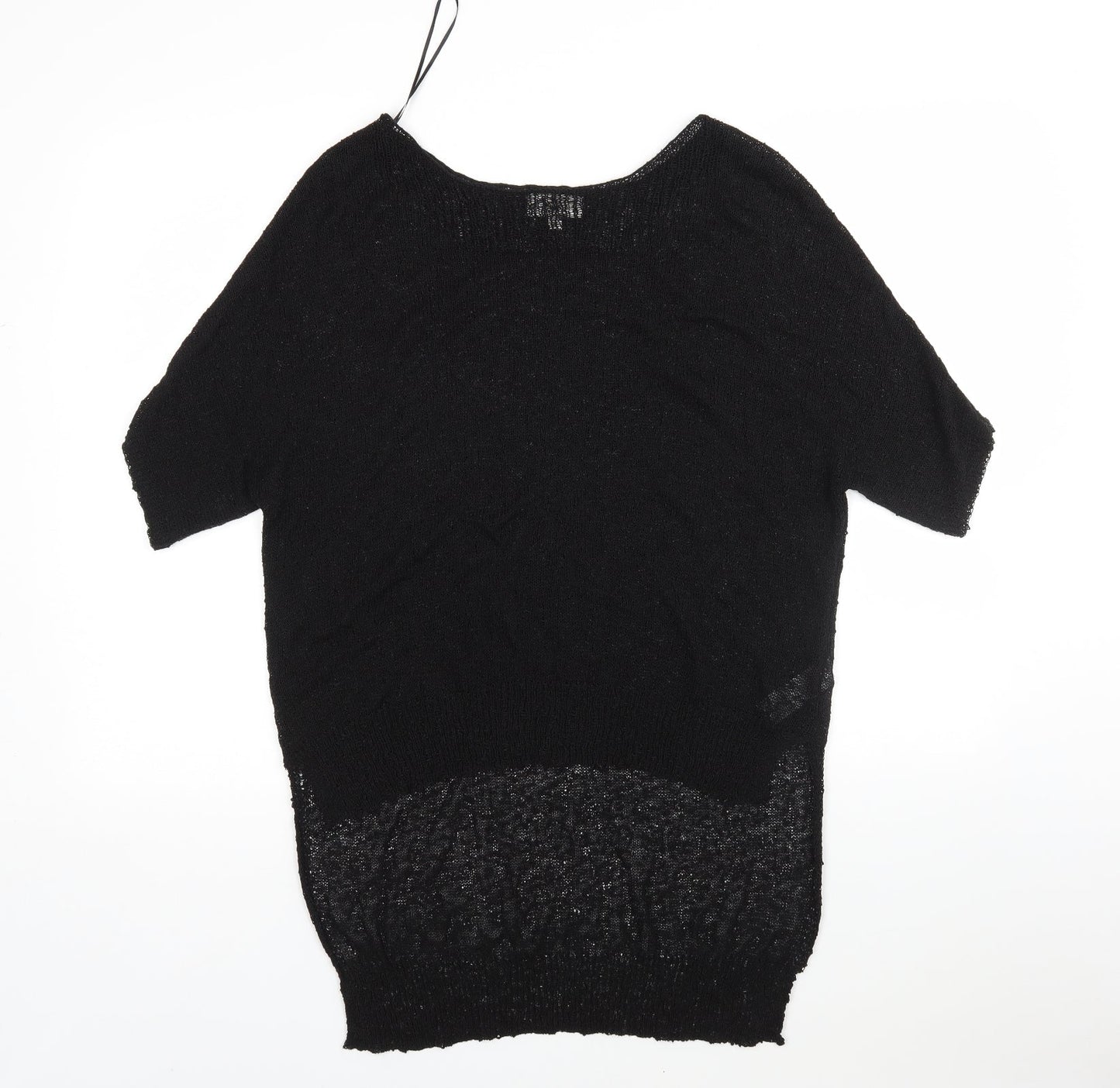 Womens UK Size M Apricot Black Pullover Jumper