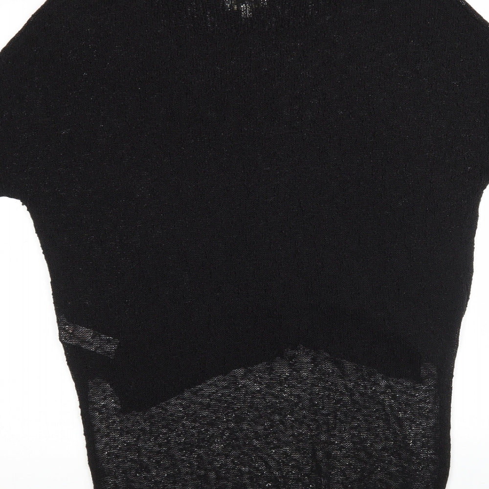 Womens UK Size M Apricot Black Pullover Jumper