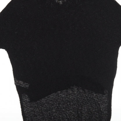 Womens UK Size M Apricot Black Pullover Jumper