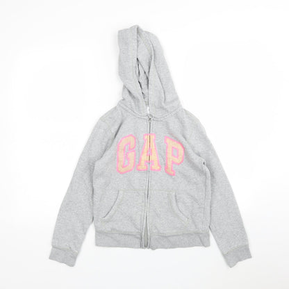 Gap Girls Grey  Cotton Full Zip Hoodie Size 12-13 Years
