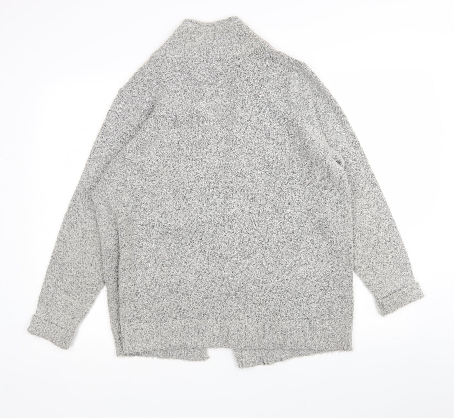 Womens UK Size 16 M&Co Grey Wrap Jumper
