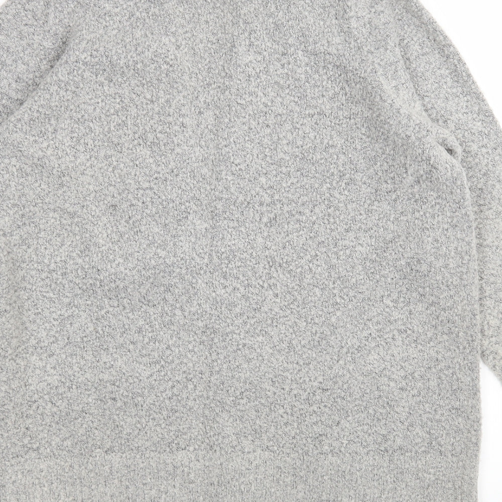 Womens UK Size 16 M&Co Grey Wrap Jumper