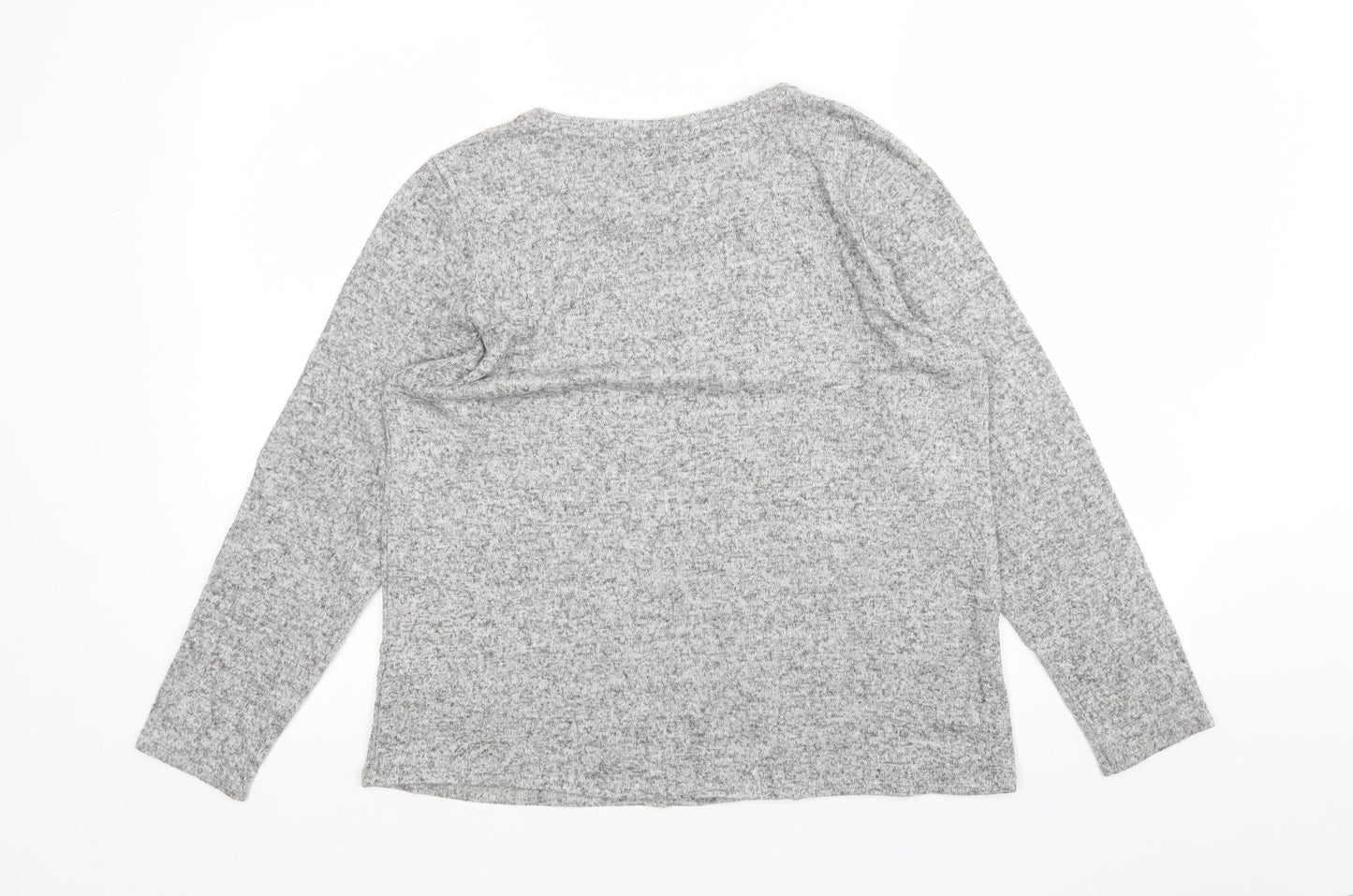 George Womens Grey Round Neck  Viscose Pullover Jumper Size 14