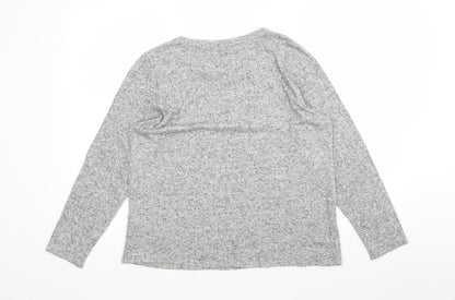 George Womens Grey Round Neck  Viscose Pullover Jumper Size 14