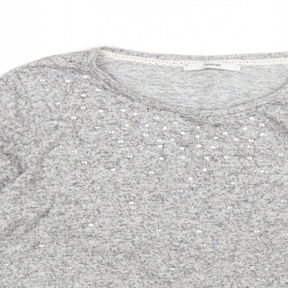 George Womens Grey Round Neck  Viscose Pullover Jumper Size 14
