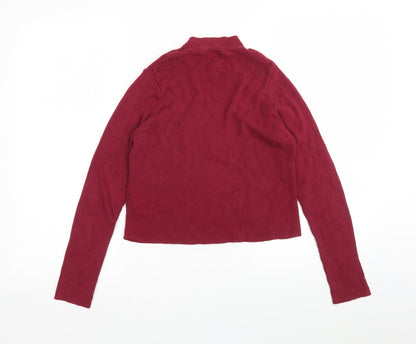 New Look Girls Purple Round Neck  Cotton Pullover Jumper Size 14-15 Years