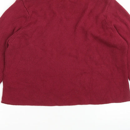 New Look Girls Purple Round Neck  Cotton Pullover Jumper Size 14-15 Years