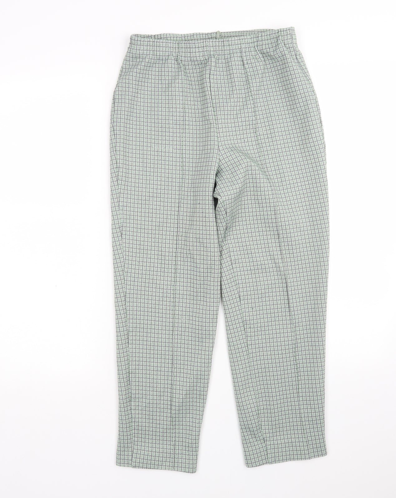 Womens UK Size 12 Preworn Regular Fit Capri Green Trousers