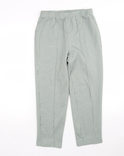 Womens UK Size 12 Preworn Regular Fit Capri Green Trousers