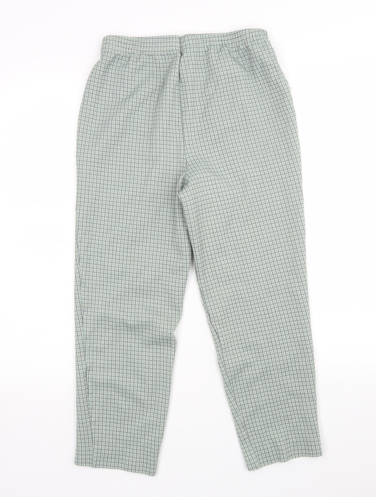 Womens UK Size 12 Preworn Regular Fit Capri Green Trousers