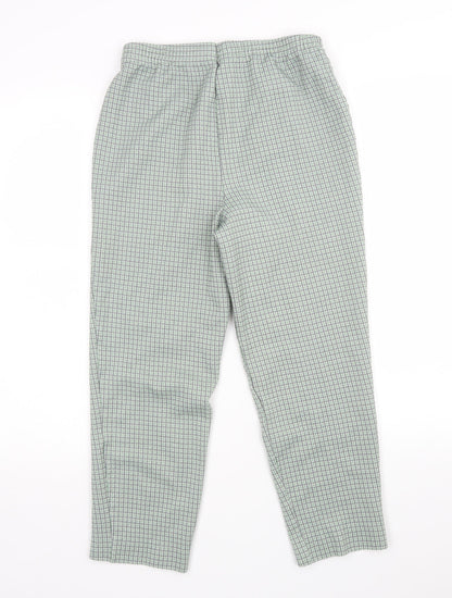 Womens UK Size 12 Preworn Regular Fit Capri Green Trousers