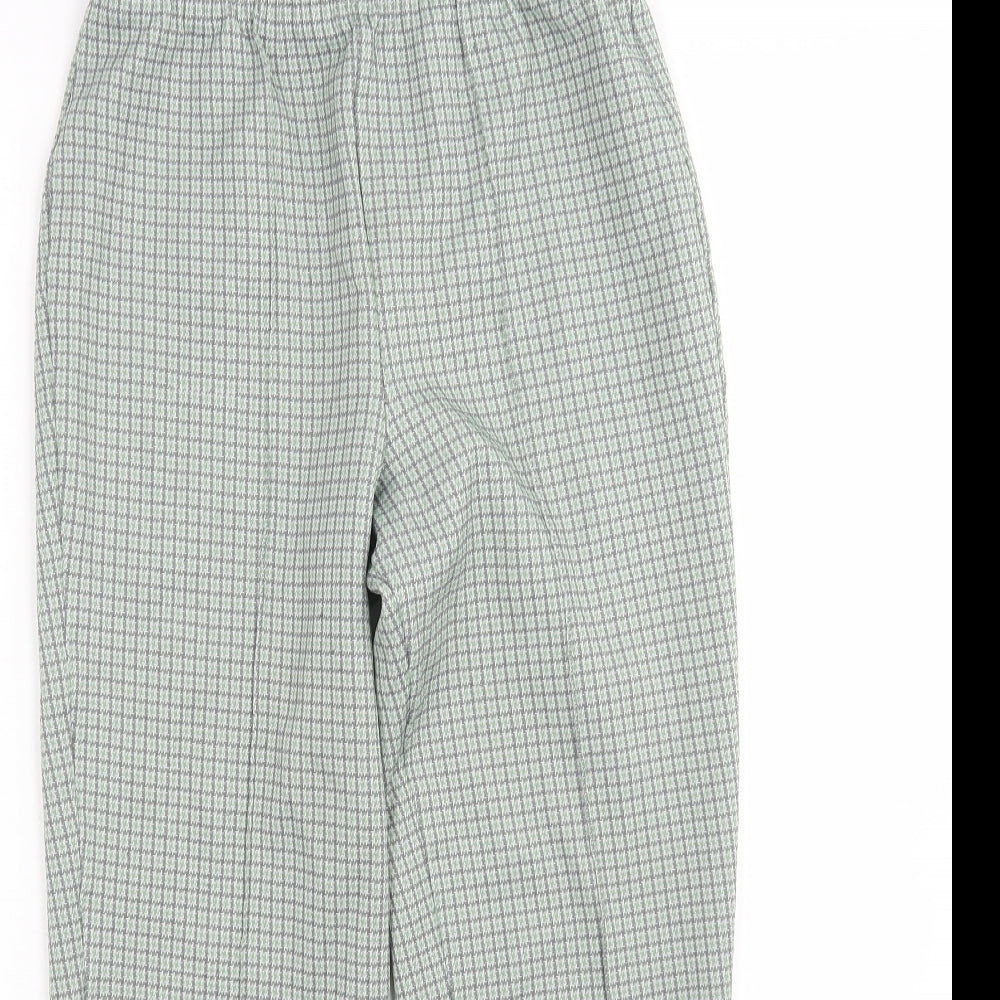 Womens UK Size 12 Preworn Regular Fit Capri Green Trousers