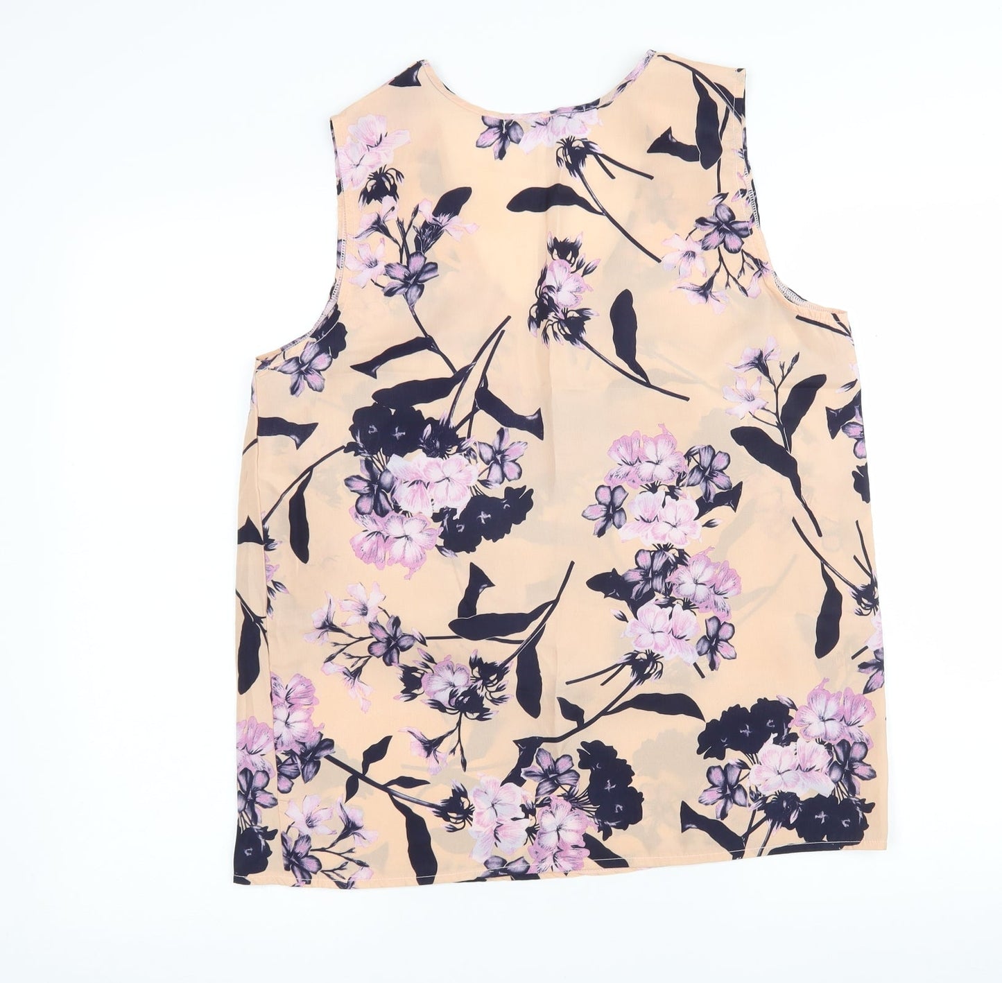 George Womens Multicoloured Floral Polyester Basic Blouse Size 10 V-Neck