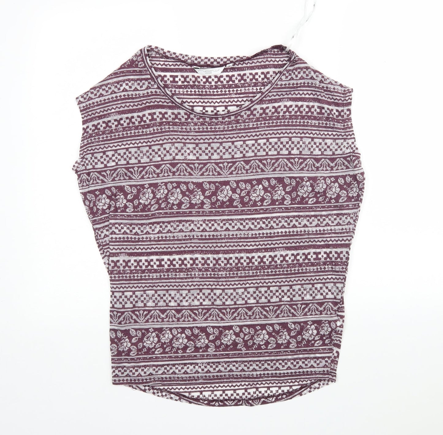 Womens UK Size 6 New Look Multicoloured Basic T-Shirt
