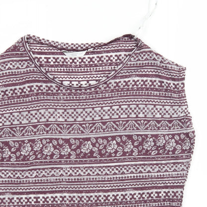 Womens UK Size 6 New Look Multicoloured Basic T-Shirt