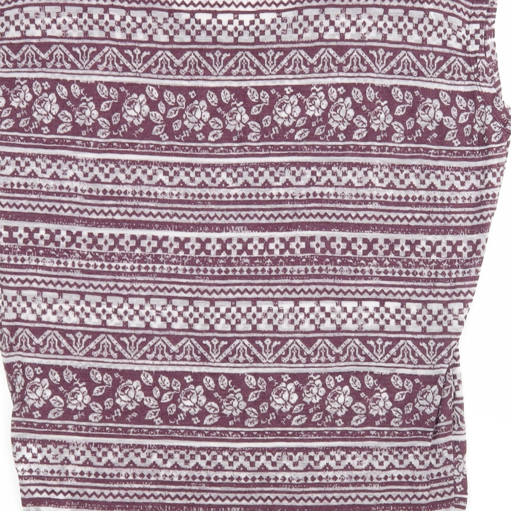 Womens UK Size 6 New Look Multicoloured Basic T-Shirt