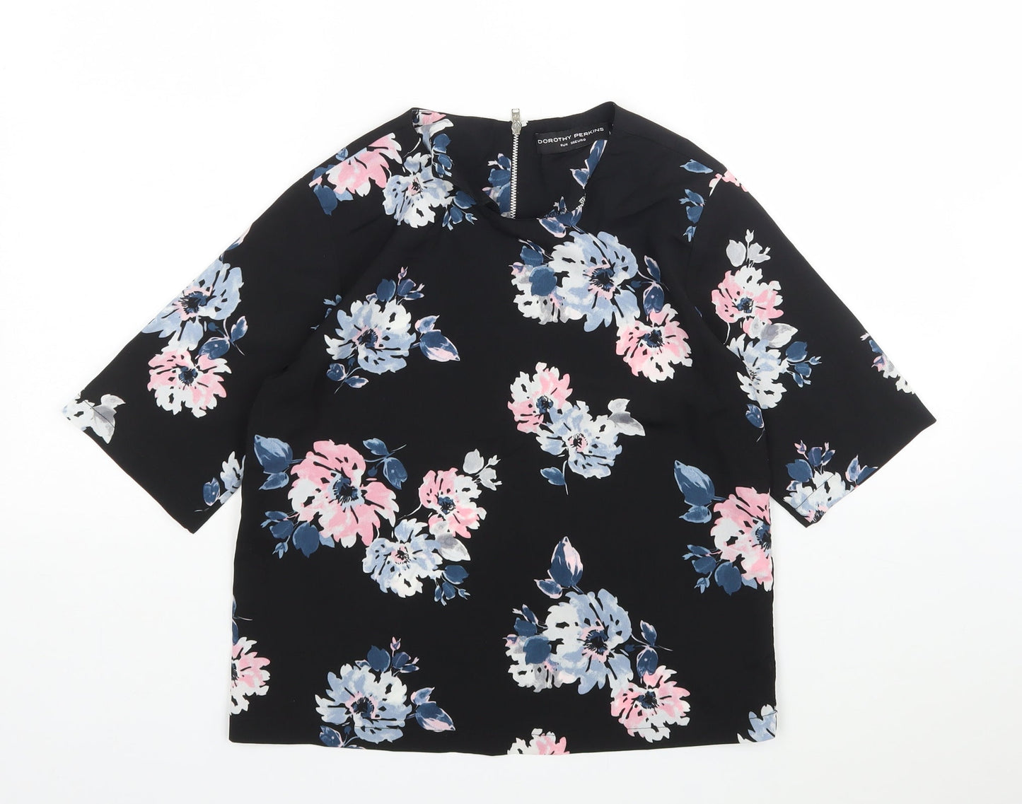 Womens UK Size 8 Dorothy Perkins Multicoloured Basic Blouse