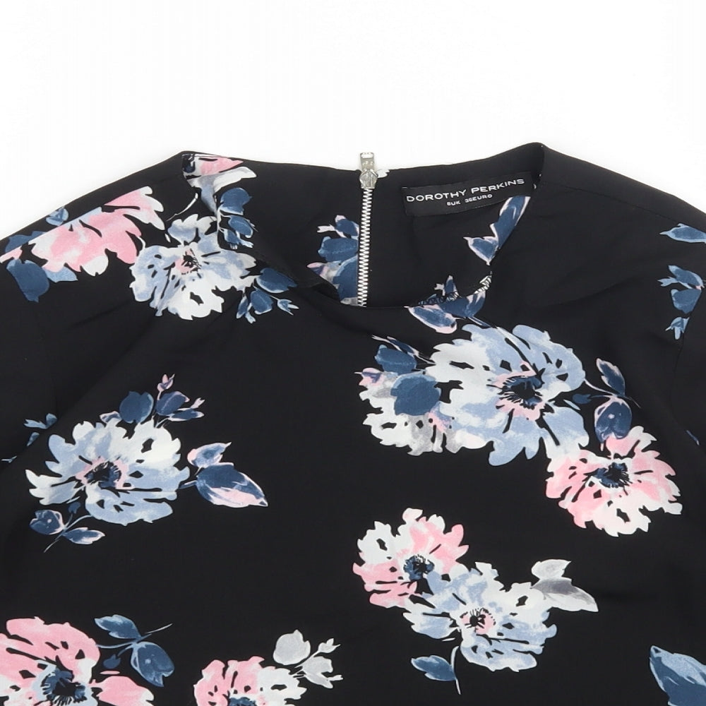 Womens UK Size 8 Dorothy Perkins Multicoloured Basic Blouse
