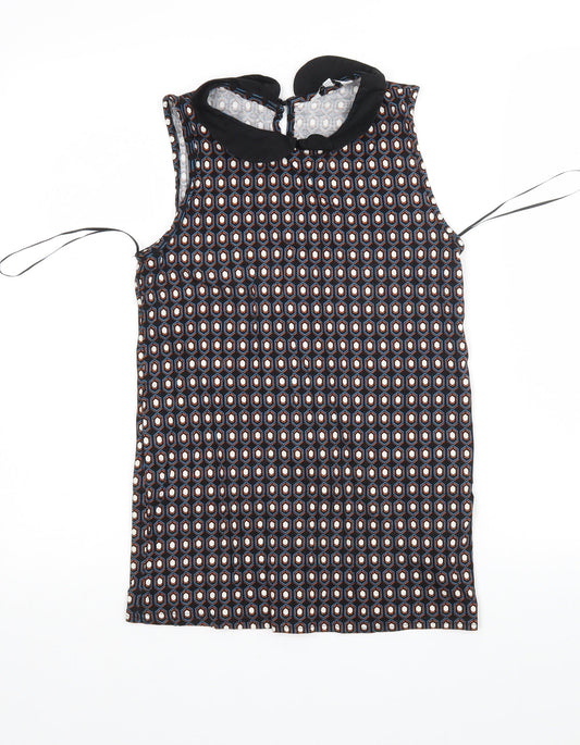 Womens UK Size 8 New Look Multicoloured Basic Blouse