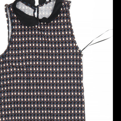 Womens UK Size 8 New Look Multicoloured Basic Blouse