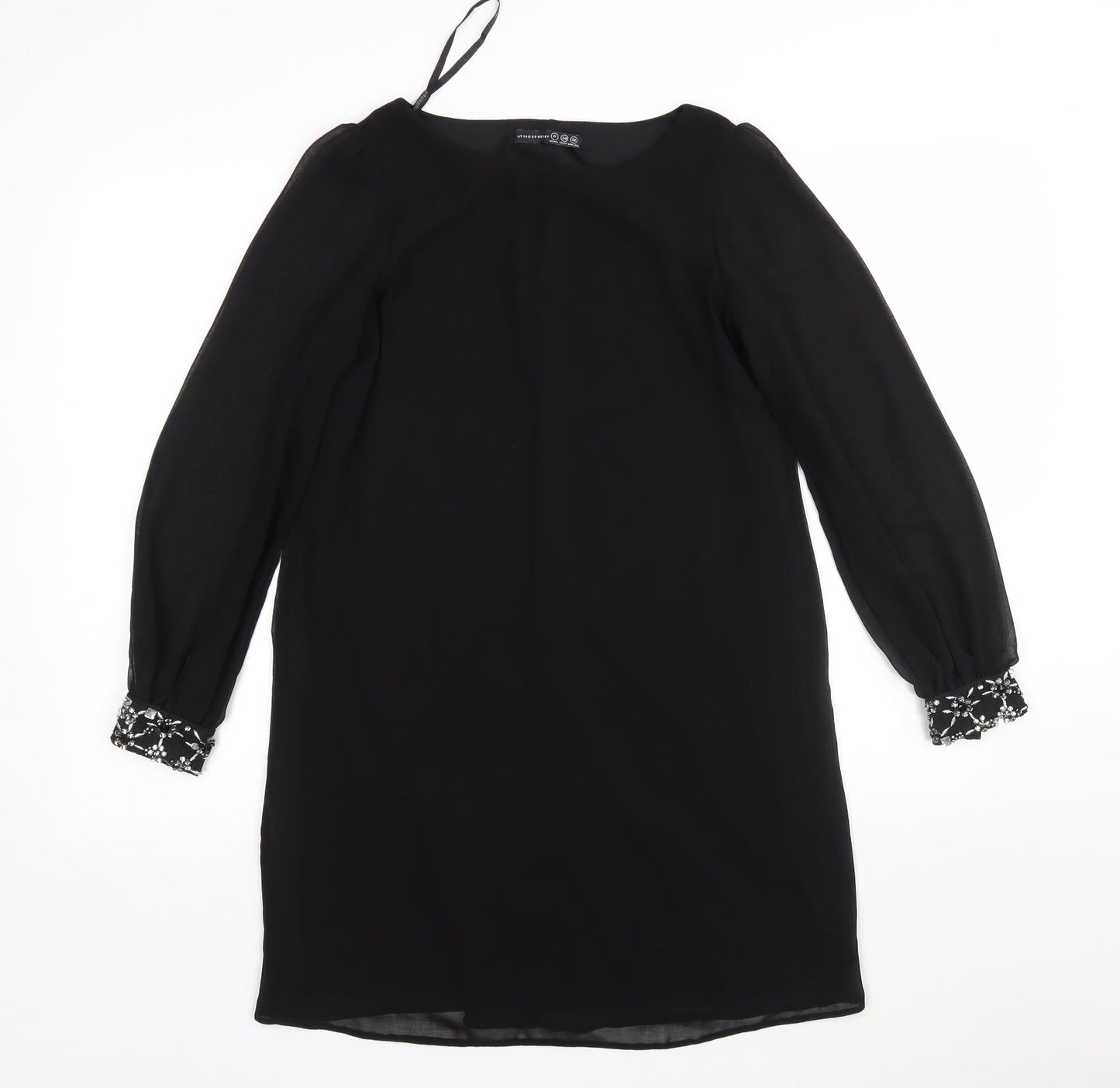 Atmosphere Womens Black  Polyester A-Line  Size 6  Round Neck