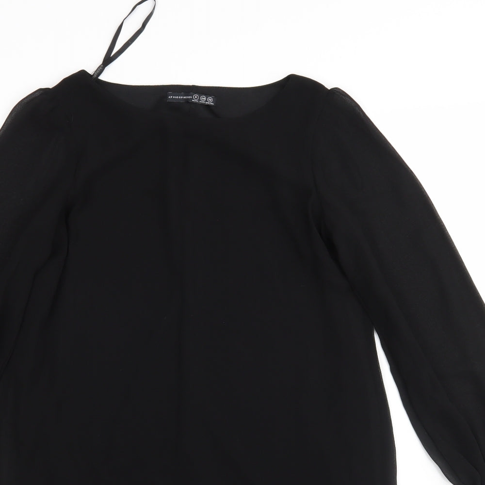 Atmosphere Womens Black  Polyester A-Line  Size 6  Round Neck