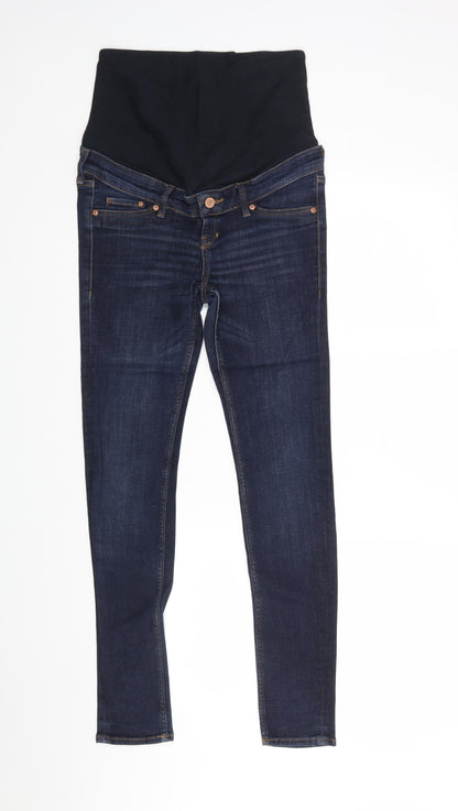 Womens UK Size 8 H&M Regular Fit Skinny Blue Jeans