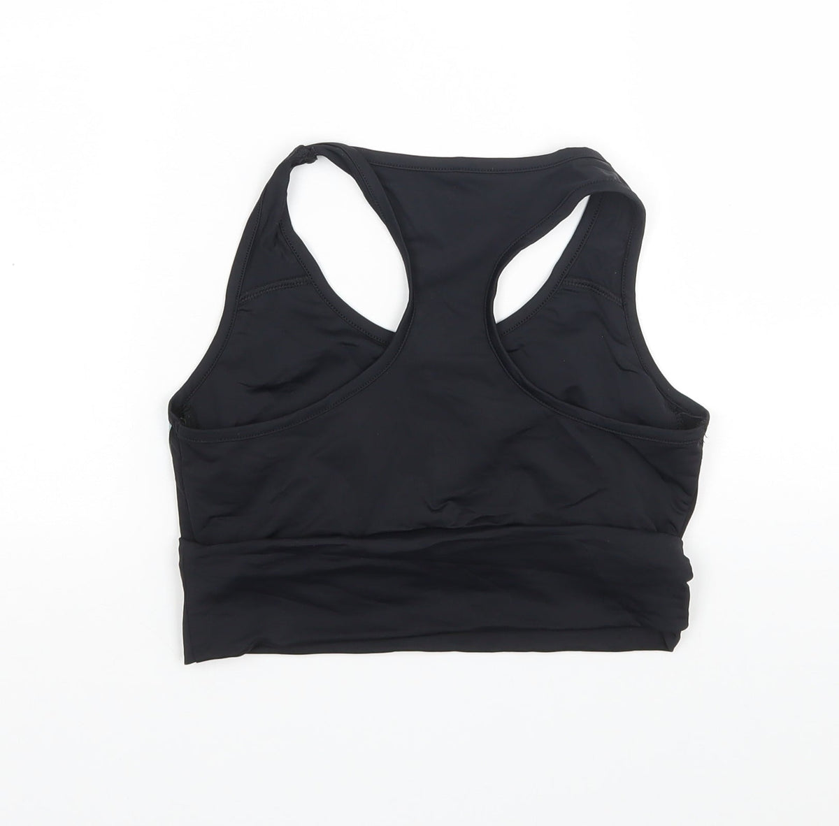 Back view of Primark men’s multicoloured polyamide cropped tank, size S, round neck