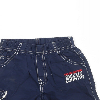 Happy House Boys Blue  Cotton Cargo Shorts Size 3-4 Years  Regular