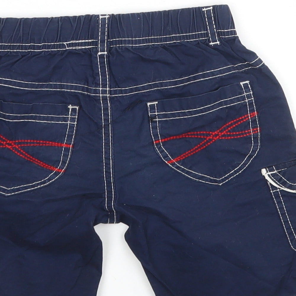 Happy House Boys Blue  Cotton Cargo Shorts Size 3-4 Years  Regular