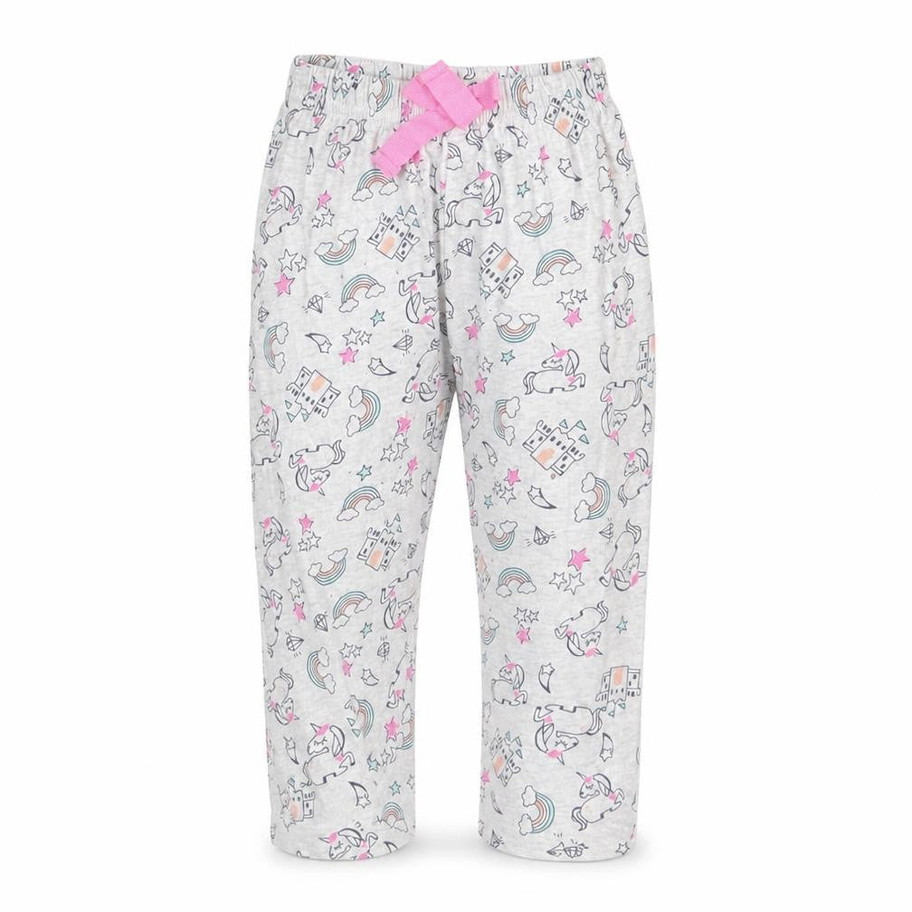Front view of Mackay girls’ multicoloured pyjama pants, size 18-24, months