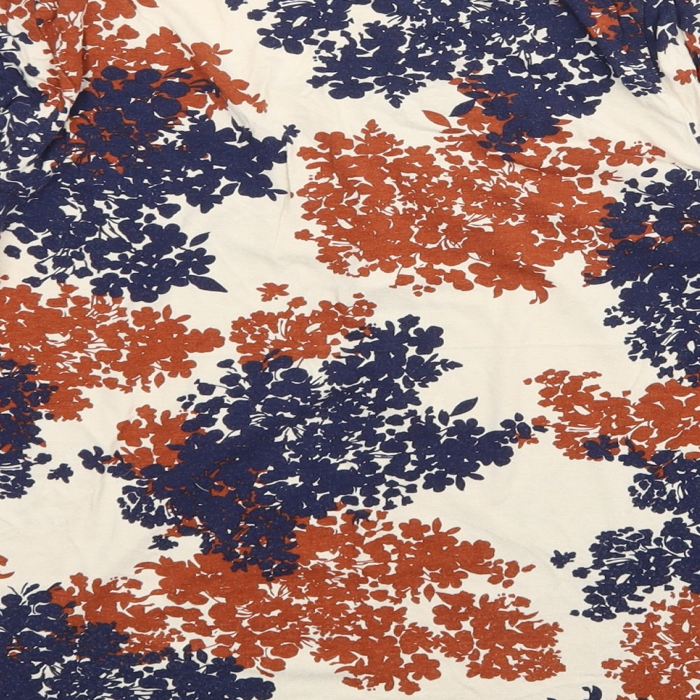 George Womens Multicoloured Floral Viscose Basic T-Shirt Size 10 Round Neck