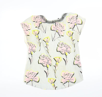 Womens UK Size 10 Warehouse Multicoloured Basic Blouse
