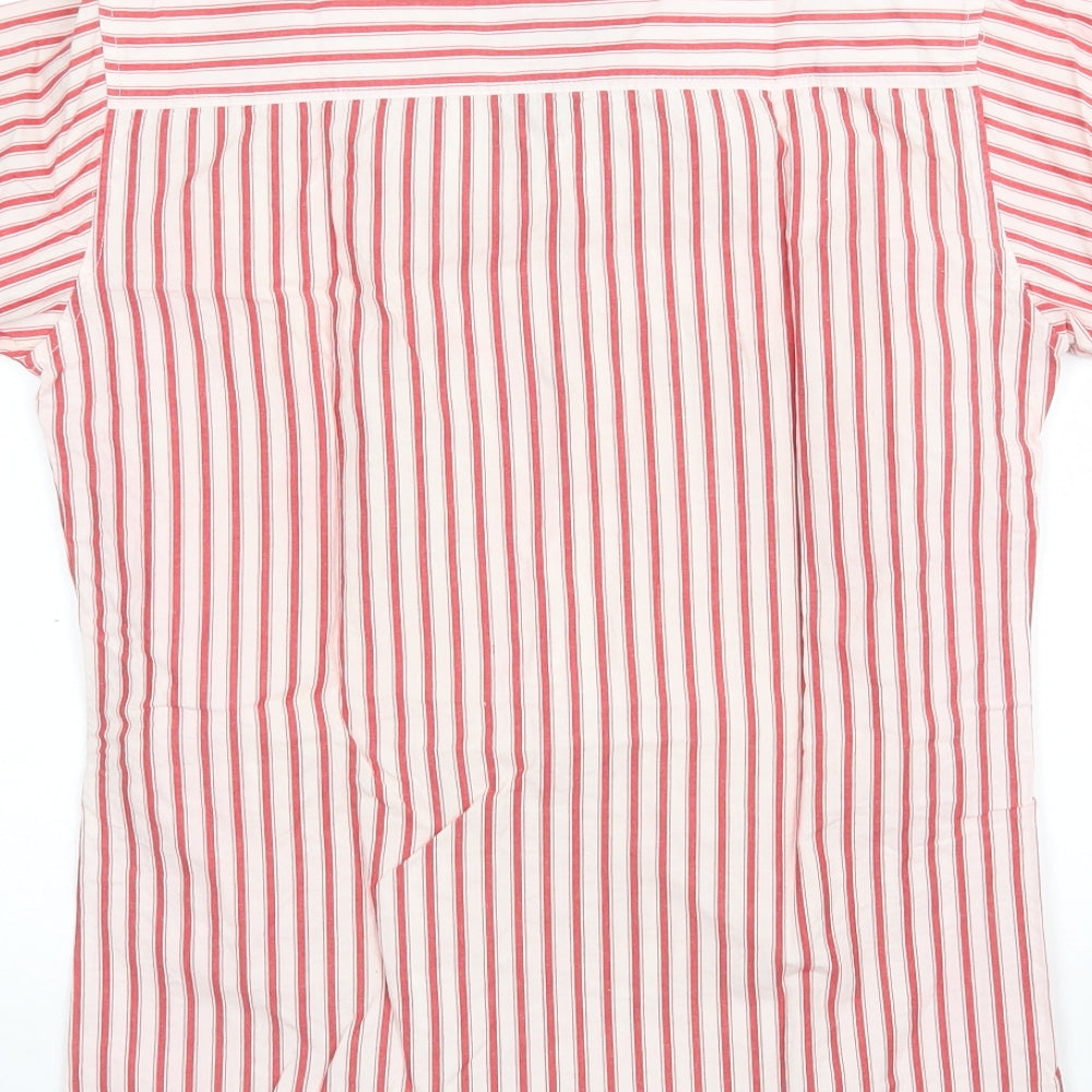 Rhino Womens Multicoloured Striped  Basic Button-Up Size S Collared