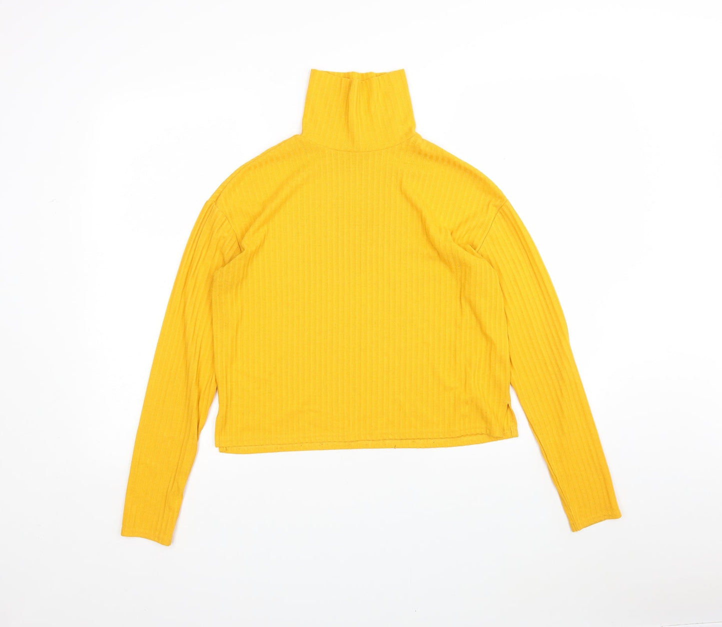 Womens UK Size S H&M Yellow Basic T-Shirt