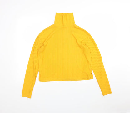 Womens UK Size S H&M Yellow Basic T-Shirt