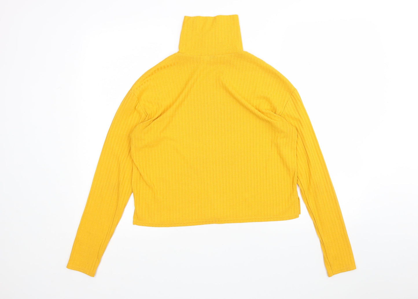 Womens UK Size S H&M Yellow Basic T-Shirt