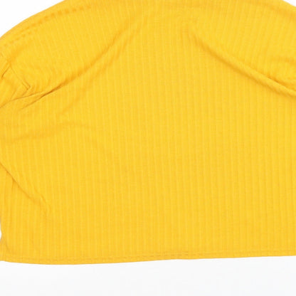 Womens UK Size S H&M Yellow Basic T-Shirt