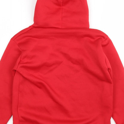Preworn Girls Red  Polyester Pullover Hoodie Size 11-12 Years   - Tik Tok