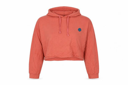 Front view of Disney women’s red cotton shrug hoodie, size UK 14, - little mermaid