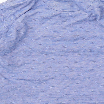 Brand and care label for Baker boys’ blue cotton basic polo, size 2-3, years collared