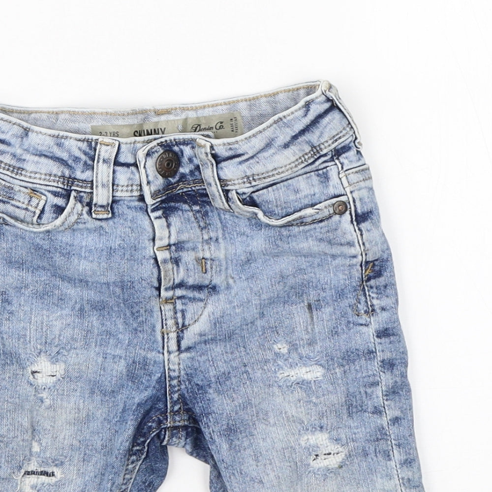 Denim Co Boys Blue  Cotton Skinny Jeans Size 2-3 Years  Regular